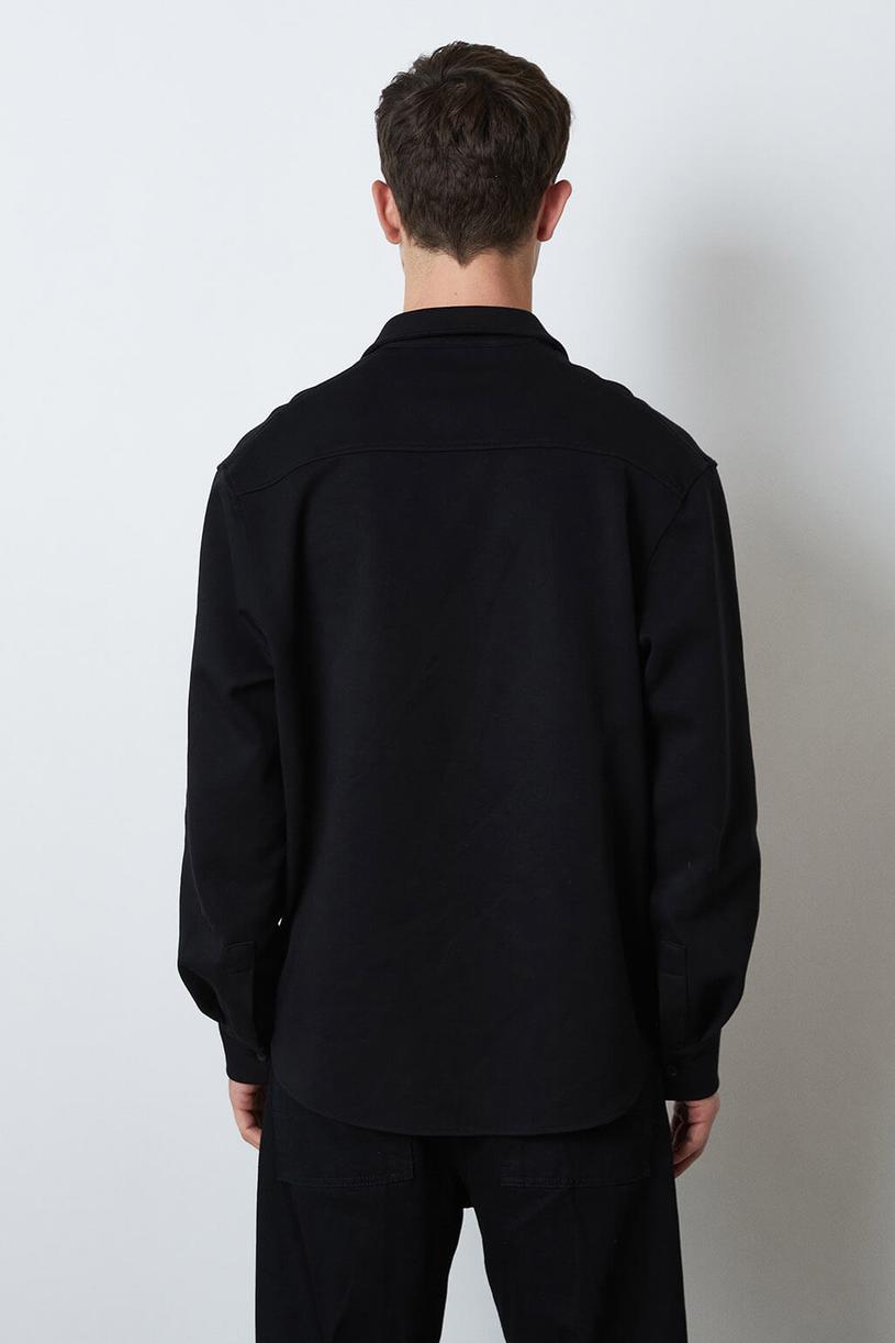 Black Knitting Oversize Shirt