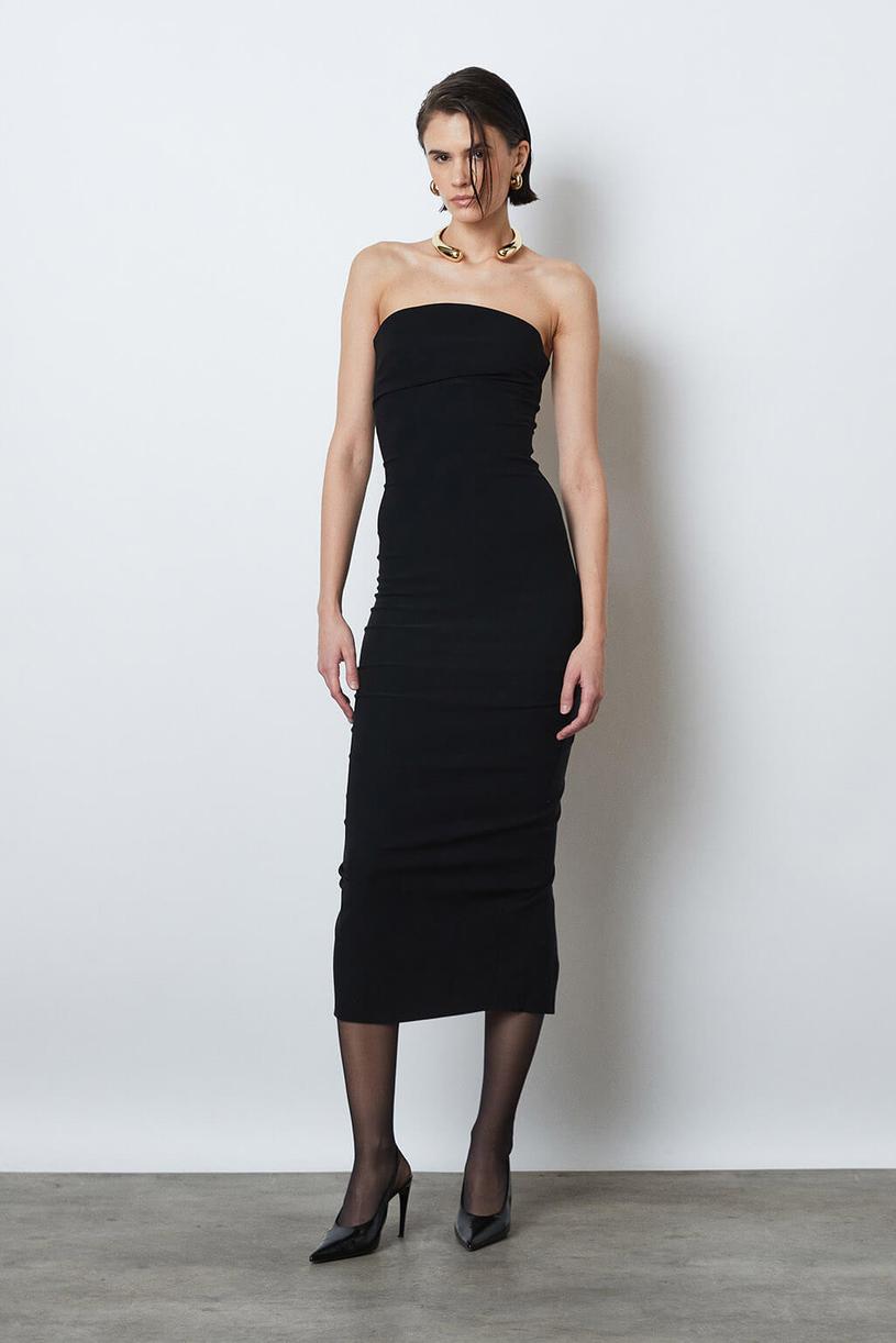Black Straplez Maxi Dress