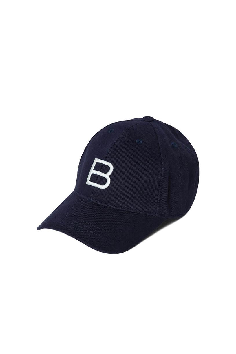 Navy Blue B Embroidered Hat