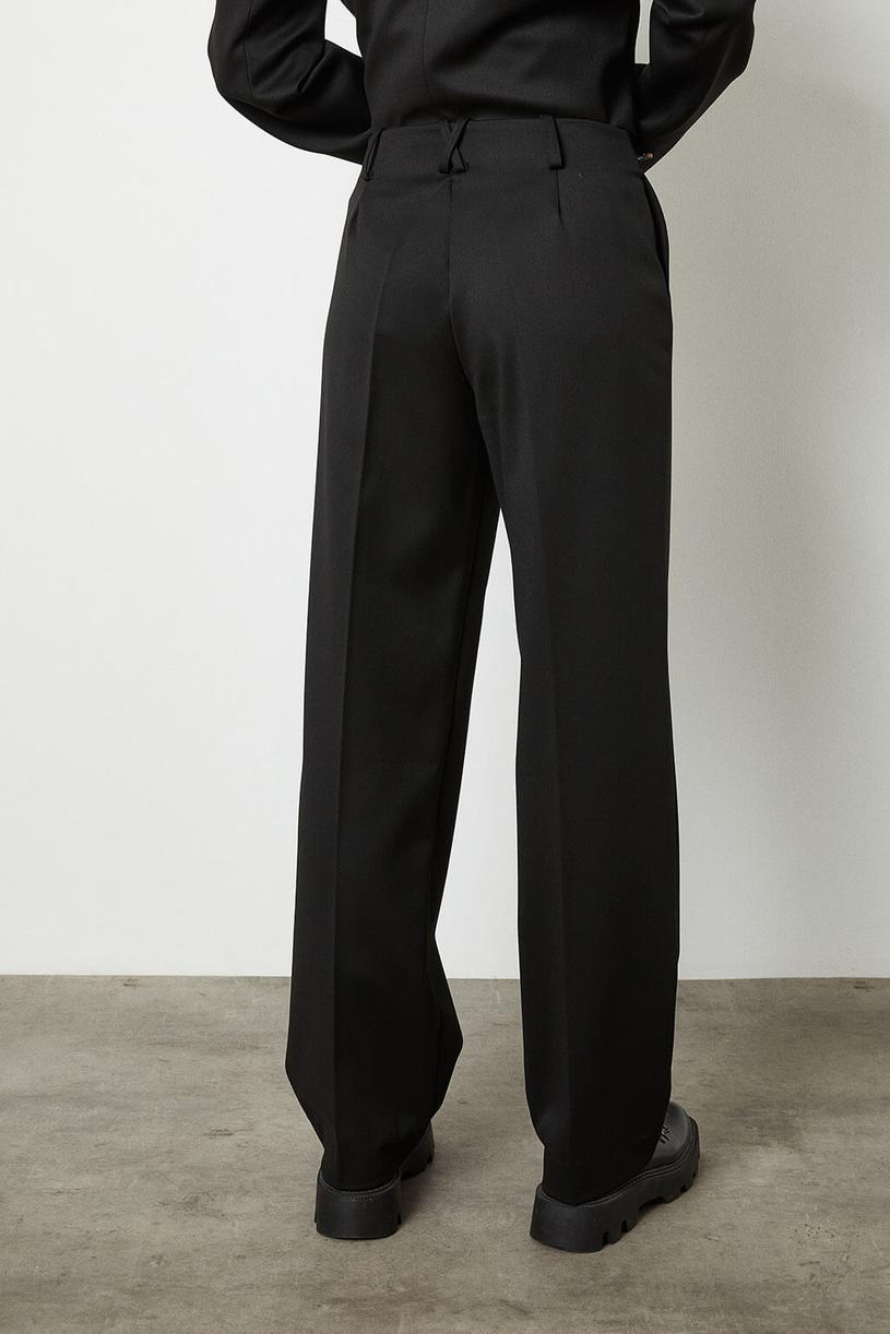 Black Detailed Waist Pants