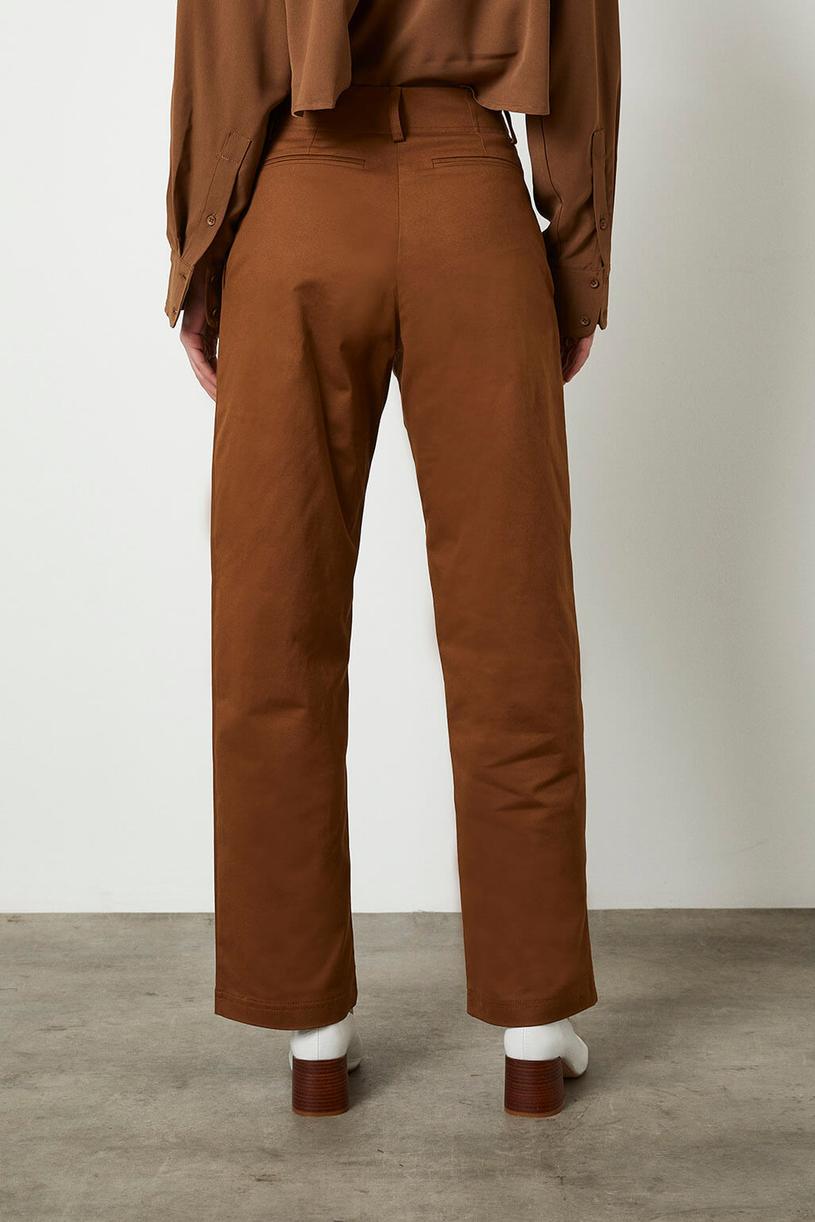 Brown Pleated Baloon Pants