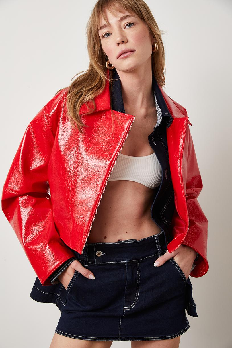 Red Patent Leather Jacket