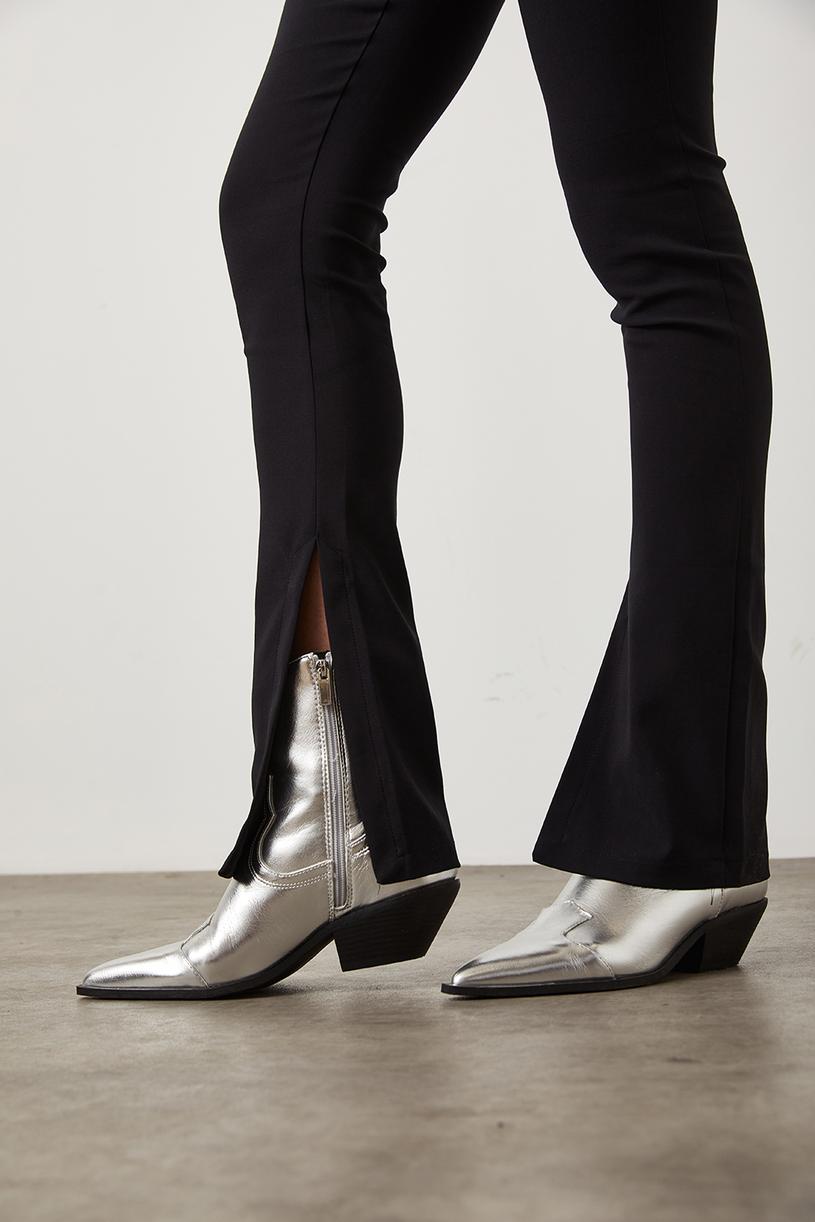Black Slit Detail Leggings Trousers