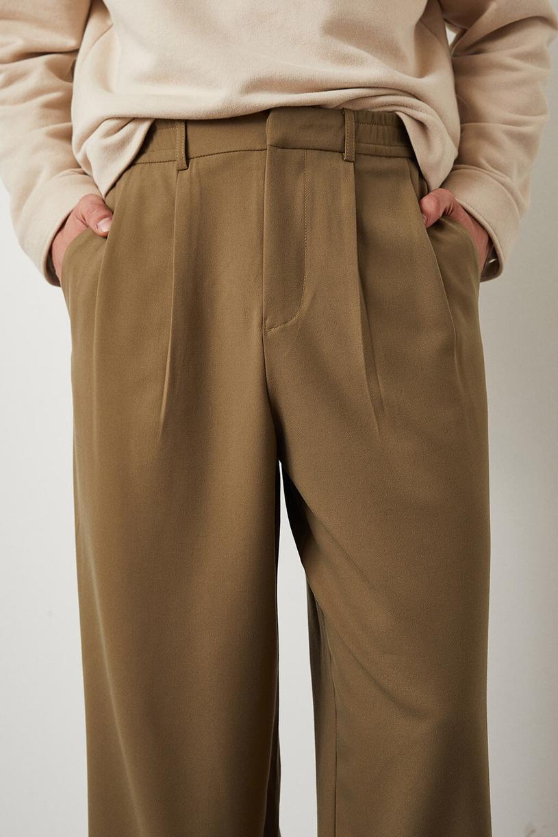Khaki Elastic Pants