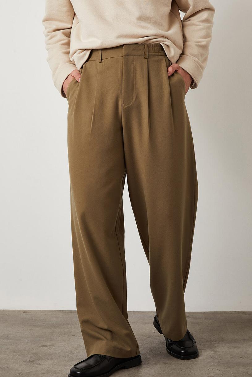 Khaki Elastic Pants