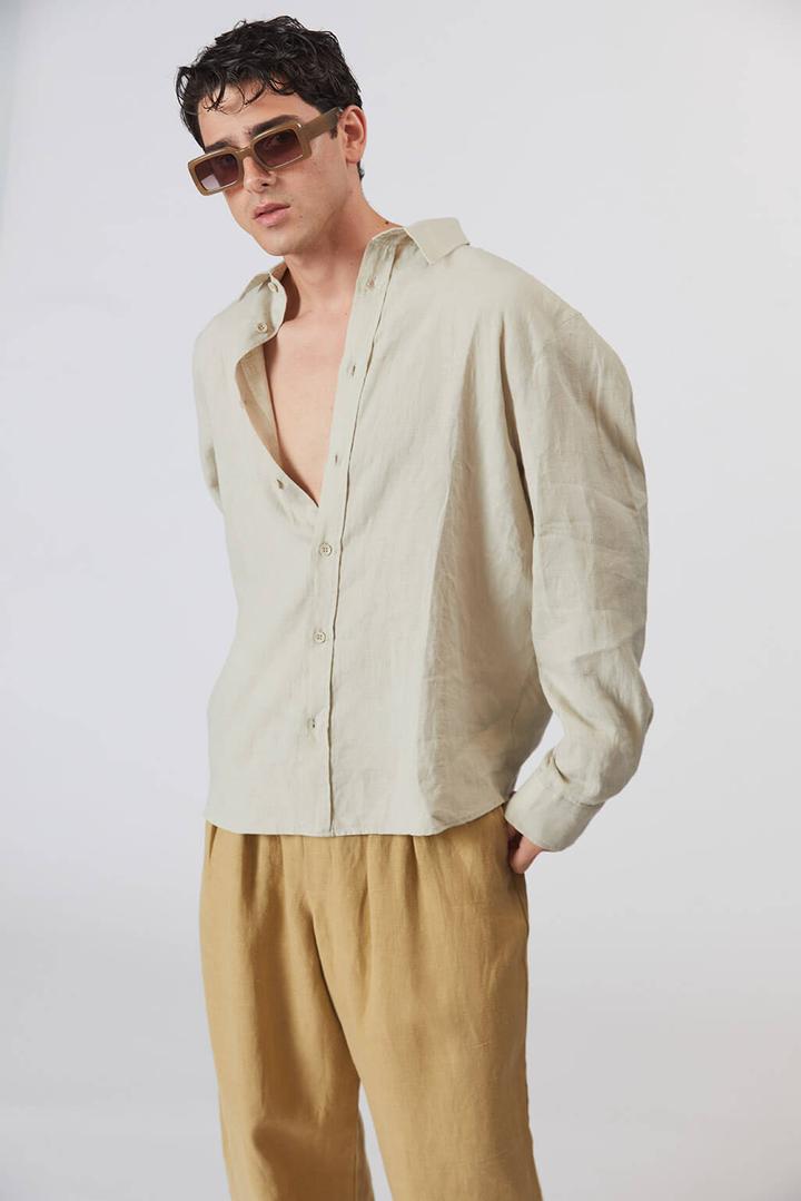 %100 Linen Oversize Shirt